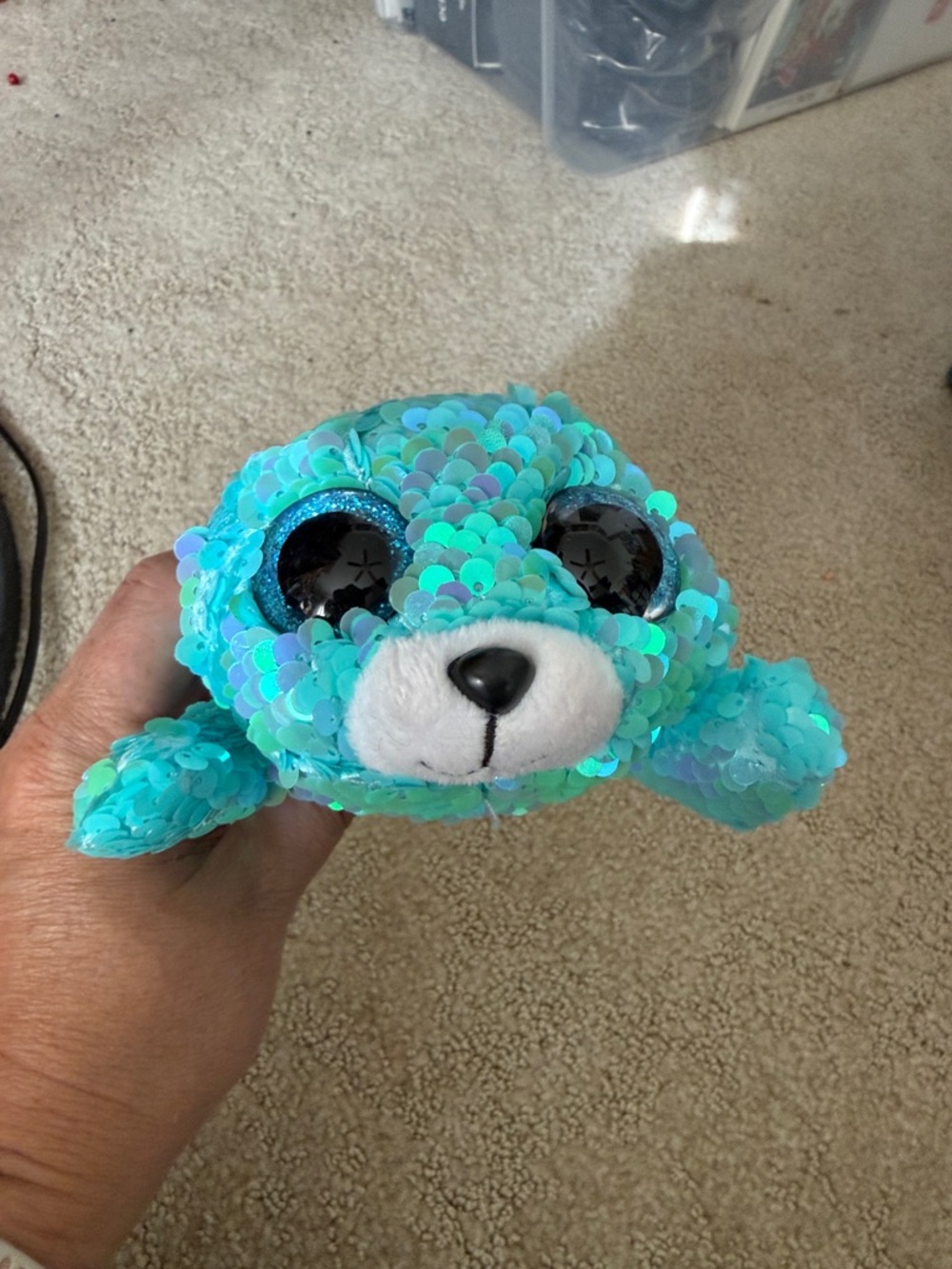 Ty Sequin Seal Plush “Waves”…like new!! Perfect condition!